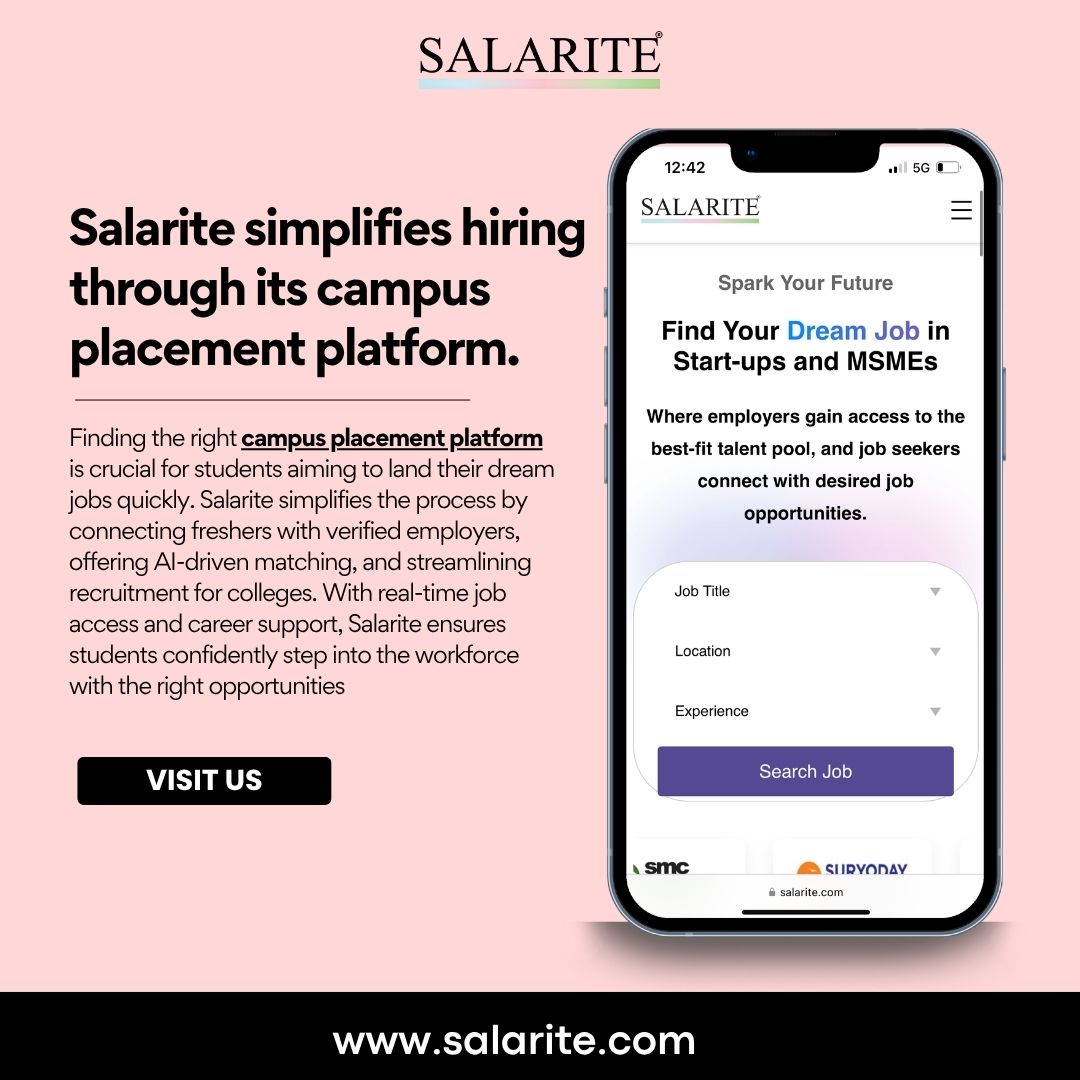 Salarite simplifies hiring through its campus placement platform.